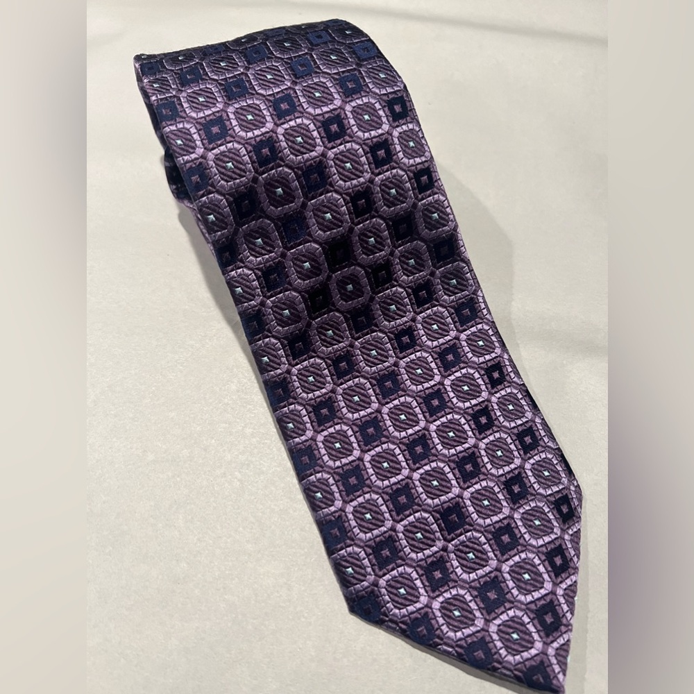 BCBG-Attitude Purple-Squares Mens Tie  59”